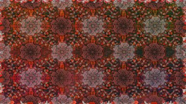 Raster kına dövme tarzı. Kullanılabilir Tekstil, tebrik kartı, boyama kitabı, telefon durumda yazdırma için. Hint çiçek desenli madalyon desen. Etnik Mandala süsleme.