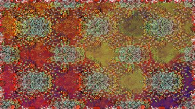 Hediye ambalaj kağıdı, tebrik kartları, posterler ve pankart tasarımı. Raster düz çiçekleri pürüzsüz desen. Kahverengi renkte çiçekler.