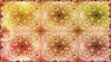 Sabıka fotoğraflarında, bebek kıyafetlerinde, duvar kâğıtlarında, paket kutularında falan kullanılabilir. Zarif, parlak ve kusursuz bej desenli çiçek deseni. Raster..