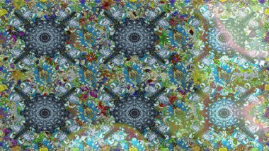 Küçük çiçekte hoş bir çiçek deseni var. Mavi renkler ve parlak çiçekler üzerinde soyut, pürüzsüz desen. Çiçek elementli zarif raster dokusu..