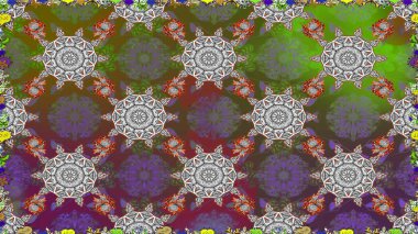 Sevimli çiçek desenli küçük çiçek. Raster resim. Sorunsuz.