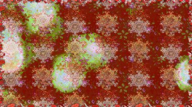 Raster illüstrasyonu. Tekstil ya da kitap kapakları, imalat, duvar kağıtları, baskı, hediye paketi ve yapıştırma kitabı için çiçeksiz arka plan. Küçük ölçekli çiçeklerdeki basit sevimli desen.