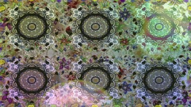 Çiçek desenli altın metal. Raster altın çiçek süsü brokar kumaş ve cam desenli. Kusursuz altın desen. Altın elementli gri renkler.