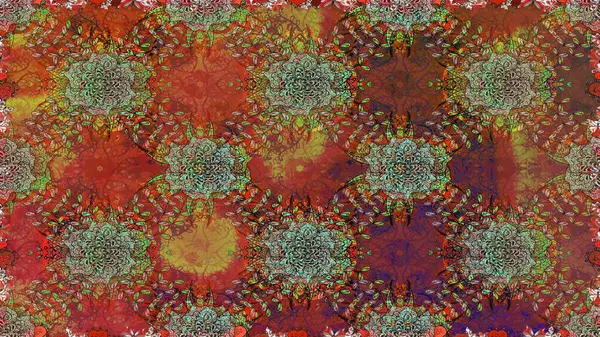 Parlak buketleri moda grunge arka plan üzerinde. Çiçek açması arka plan kumaş, duvar kağıdı ve kağıt baskı almak için. Küçük bir çiçek bir vintage tarzı ile şirin seamless modeli. Raster illüstrasyon.