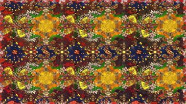 Kusursuz Vintage Çiçek Deseni. Raster Kalça dokusu deseni.