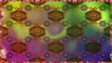 Arkaplan dokusu, duvar kağıdı, kahverengi renkli çiçek teması. Soyut etnik raster kusursuz desen. Kabile sanatı boho baskısı, klasik çiçek arkaplanı.