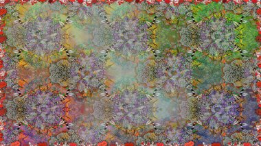 Küçük renkli çiçekler. Kusursuz. Çiçekli yaz çiçekleri. Moda baskıları için zarif bir şablon. Motley illüstrasyonu. Küçük çiçekte şirin desenler.