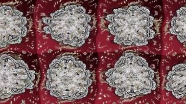 Renkli unsurlarla hareketli arka plan görüntüleri. Çiçekler. Eski model. Bayrak tarzı. Video kaydı. Şablon. Döngü. Kusursuz..