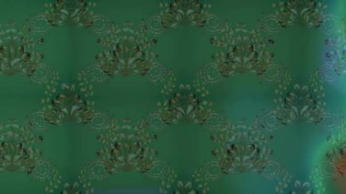 Renkli unsurlarla hareketli arka plan görüntüleri. Çiçekler. Eski model. Bayrak tarzı. Video kaydı. Şablon. Döngü. Kusursuz..