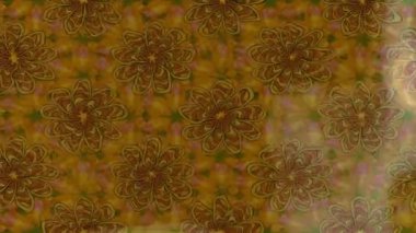 Renkli unsurlarla hareketli arka plan görüntüleri. Çiçekler. Eski model. Bayrak tarzı. Video kaydı. Şablon. Döngü. Kusursuz..