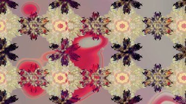 Küçük renkli çiçekler. Küçük çiçekte güzel bir desen. Motley illüstrasyonu. Bej çiçekli bahar çiçekleri. Moda baskıları için zarif bir şablon.