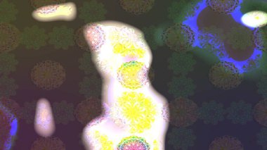 Çiçekli yumuşak bir eskiz şekli. Yumuşak, yeşil renkli bahar çiçekleri. Raster illüstrasyonu. Raster çiçekleri klasik tarzda resmedilir..