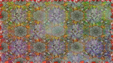 Hediye ambalaj kağıdı, tebrik kartları, posterler ve pankart tasarımı. Raster düz çiçekleri pürüzsüz desen. Gri renkli çiçekler.