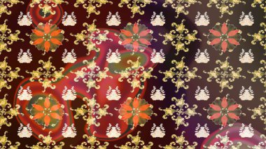 Küçük çiçekte güzel bir desen. Küçük renkli çiçekler. Moda baskıları için zarif bir şablon. Motley illüstrasyonu. Kahverengi çiçekli bahar çiçekleri.