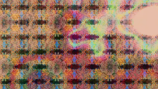 El çizimi çiçek çizimi deseni (fayans). Şirin çiçekli, desenli, kahverengi renkli bir eskiz deseni. Tekstil için suluboya çizim deseni.