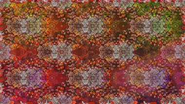 Tişörtsüz arka plan deseni. Kahverengi renkli çiçekler. Tropik çiçekler.