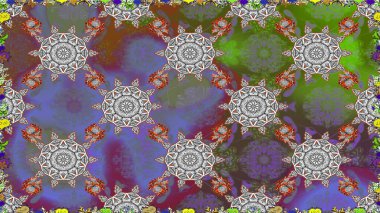 Raster illüstrasyonu. Gri renklerde bahar çiçekleri. Yaprak ve çiçeklerin suluboya resmi, gri renklerde kusursuz desen.