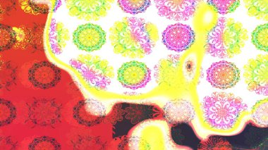 Raster deseni. Küçük çiçekte güzel bir çiçek deseni var. Çiçekli çiçek deseni, suluboya..