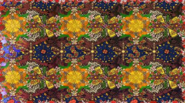 Çiçekli çiçek deseni, suluboya. Raster deseni. Küçük çiçekte güzel bir çiçek deseni..