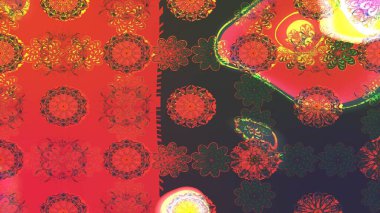 Çiçekli çiçek deseni, suluboya. Turuncu renkli çiçekler. Renkli Bahar Teması eskiz kalıbı. Düz Çiçek Elementleri Tasarımı. Raster illüstrasyonu.