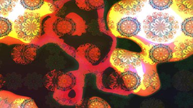 Çizim çiçek deseni duvar kâğıdı olarak kullanılabilir. Gri renkli çiçekler. Raster illüstrasyonu.