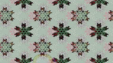 Raster Illustrasyon 'daki Çiçek Deseni' nin son moda çizimi. Gri renkli çiçekler. Renkli Yaz Temalı eskiz kalıbı. Düz Çiçek Elementleri Tasarımı.