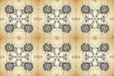 Şam, tasarım için kusursuz desen. Bej, nötr ve gri renklerde altın elementlerle pürüzsüz desen.