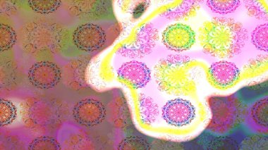 Renkli çizim kalıbı. Çiçek arkaplan. Çiçek duvar kâğıdı. Raster illüstrasyonu. Tarafsız renklerde şirin tekstil.