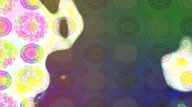 Parlak renkli çiçekli ve yeşil yapraklı harika bir çiçek deseni. Moda baskıları için zarif bir şablon. Modern çiçek arkaplanı. Halk stili.