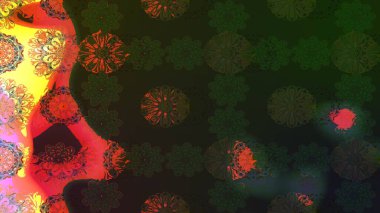 Raster. Tomurcukları çiçek olan sevimli bir çiçek deseni. Raster illüstrasyonu. Eski usul. Kumaş, tekstil, duvar kağıdı baskısı için. Taslak arkaplan.