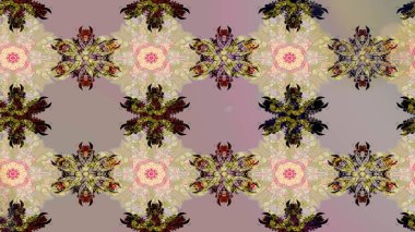 Raster illüstrasyonu. Klasik tropikal doğal elementlerin suluboya seti. Egzotik çiçekler, botanik parlak klasik bej renkler.