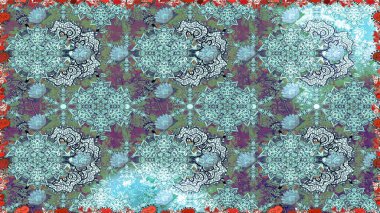 Raster - stok. Suluboya, elle çizilmiş. Vadinin mavi renkli çiçekleri. Kusursuz arkaplan deseni.