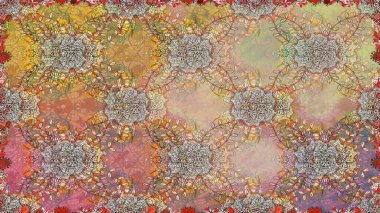 Kusursuz bir arka plan modeli. Suluboya, elle çizilmiş. Bej renkli yapraklı yabani çiçekler. Raster illüstrasyonu.