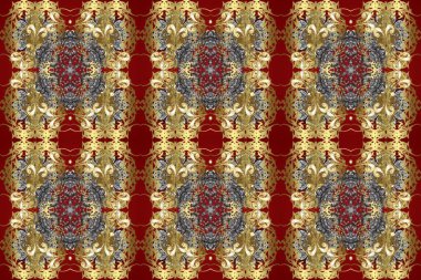 Barok tarzında kusursuz bir doğulu süsü. Kahverengi, kırmızı ve bej renklerde, altın elementlerle geleneksel altın sarısı desen.