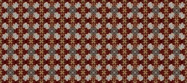 Kahverengi, gri ve kırmızı renklerde altın elementlerle geleneksel klasik altın desen. Barok tarzında kusursuz bir doğulu süsü..