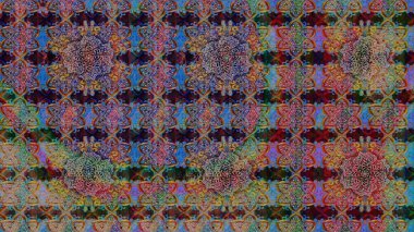 3D çiçekler, eskiz. Raster illüstrasyonu. Kahverengi renklerde.