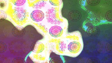 Şirin çiçek elementleri. Raster illüstrasyonu. Taslak desenli, modaya uygun kumaş deseni. Renkli Bahar Teması eskiz kalıbı. Düz Çiçek Elementleri Tasarımı.