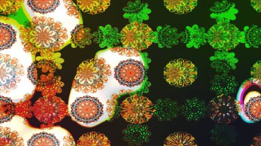 Çiçekli karalama şeklinde Raster çiçek deseni. Nazik, sevimli çiçek arkaplanı. Gri renkli çiçekler.