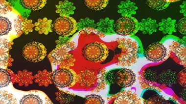 Çiçekli karalama şeklinde Raster çiçek deseni. Yumuşak, bahar çiçekli arka plan. Gri renkli çiçekler.