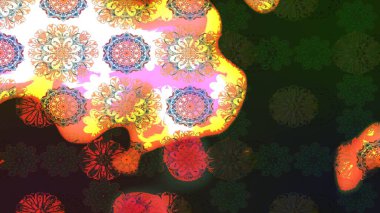 Kumaş desenli papatya çiçeği detayı. Gri renkli çiçekler.