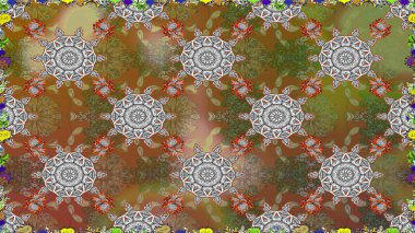 Sabıka fotoğraflarında, bebek kıyafetlerinde, duvar kâğıtlarında, paket kutularında falan kullanılabilir. Zarif, parlak ve pürüzsüz kahverengi çiçek deseni tasarımı.