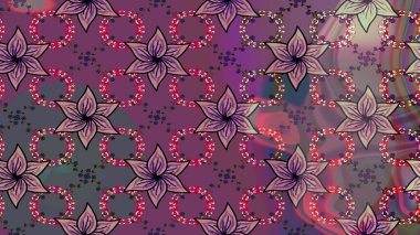 Motley illüstrasyonu. Küçük renkli çiçekler. Mor çiçekli bahar çiçekleri. Küçük çiçekte güzel bir desen. Moda baskıları için zarif bir şablon.