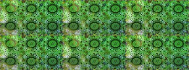 Kusursuz raster arka plan. Yeşil renklerde grafiksel, modern, pürüzsüz desen. Kusursuz çiçek deseni. Duvar kâğıdı barok, İspanyol kumaşı.
