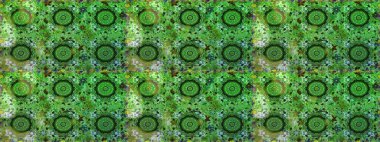 Kusursuz raster arka plan. Yeşil renklerde grafiksel, modern, pürüzsüz desen. Kusursuz çiçek deseni. Duvar kâğıdı barok, İspanyol kumaşı.