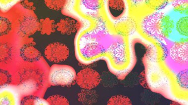 Küçük çiçekli basit bir çiçek çizimi. Pembe renkte şirin çiçekler. Moda baskısı, albüm, ambalaj kağıdı ve duvar kağıdı için zarif dekoratif süslemeler. Raster illüstrasyonu.