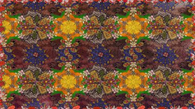 Raster güzel bir çiçek deseni çizmiş. Bahar mevsimi. Tatil havası. Nazik romantik baskı. Kahverengi renkte çiçekler.