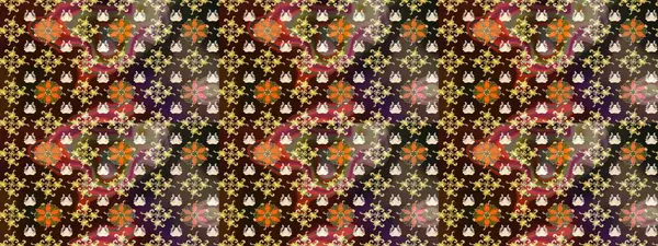 Renkli Bahar Teması eskiz kalıbı. Güzel kumaş deseni. Düz Çiçek Elementleri Tasarımı. Zentangle soyut çiçekleri. Raster illüstrasyonu. Çiçek tozu..