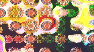 Eskiz geçmişi. Tomurcukları çiçek olan sevimli bir çiçek deseni. Raster illüstrasyonu. Eski usul. Raster. Kumaş, tekstil ve duvar kağıdı baskısı için..