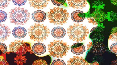 Küçük çiçekli basit bir çiçek çizimi. Beyaz renkte şirin çiçekler. Moda baskısı, albüm, ambalaj kağıdı ve duvar kağıdı için zarif dekoratif süslemeler. Raster illüstrasyonu.