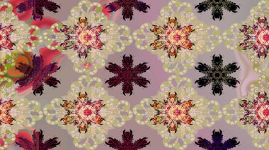 Zentangle soyut çiçekleri. Karalama çiçeği. Raster illüstrasyonu. Güzel kumaş deseni. Renkli Bahar Teması eskiz kalıbı. Düz Çiçek Elementleri Tasarımı.